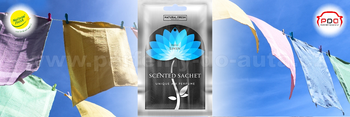 Vonný sáček - závěsný pytlík Scented Sachet Silver Fresh Linen - čerstvé prádlo Natural Fresh